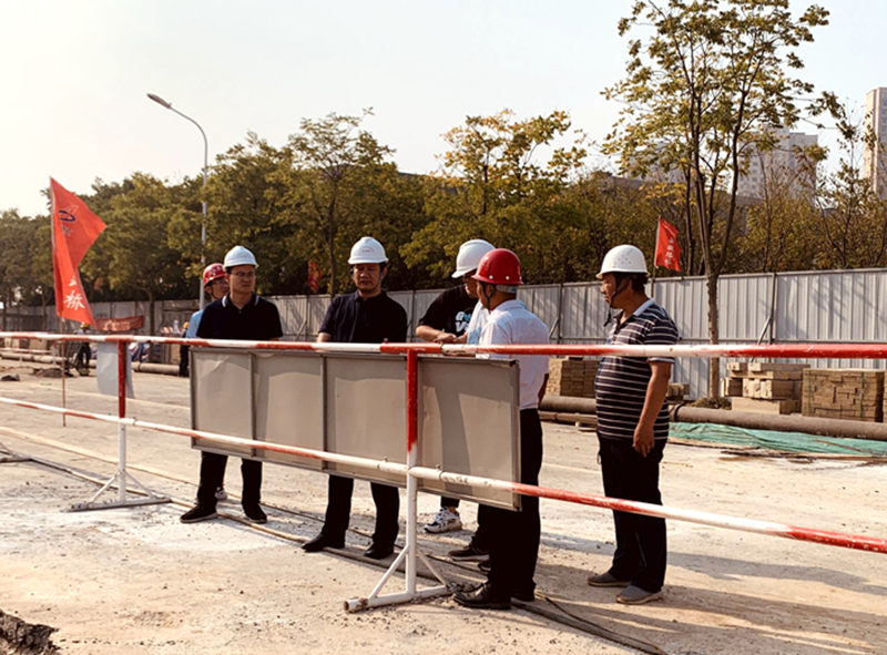 六安市重點工程建設(shè)管理處黨組書記、主任陳斌到長安路南延項目檢查指導工作